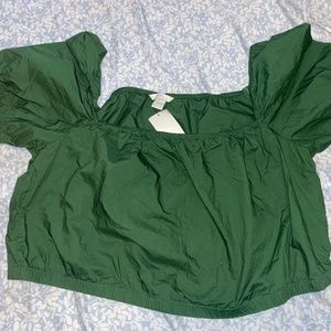 Green H&M Cropped shirt